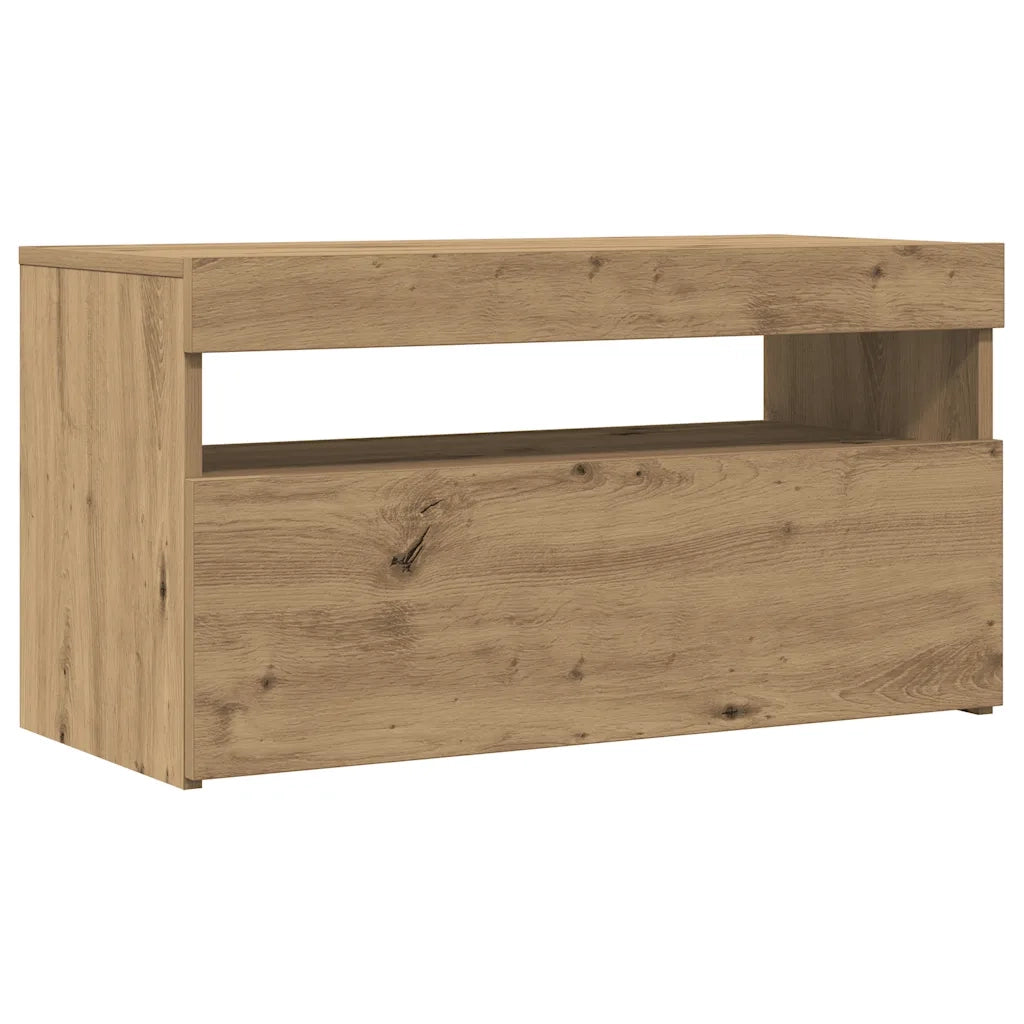 Mobili Porta TV con LED 2 pz | Armadietto TV | Mobile Porta TV Artigianale in Legno Multistrato