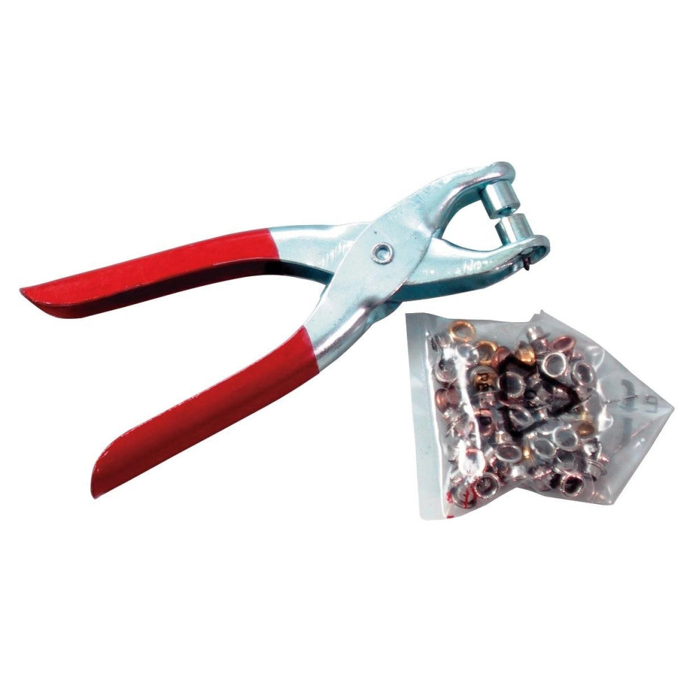 Trade Shop - Pinza Fustellatrice Per Occhielli E Borchie + 30 Borchie Cinture Borse Scarpe -