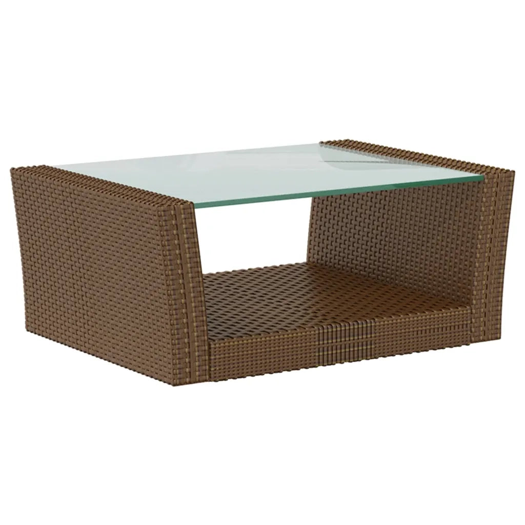 Set Divani da Giardino 16 pz con Cuscini in Polyrattan Marrone 3095944