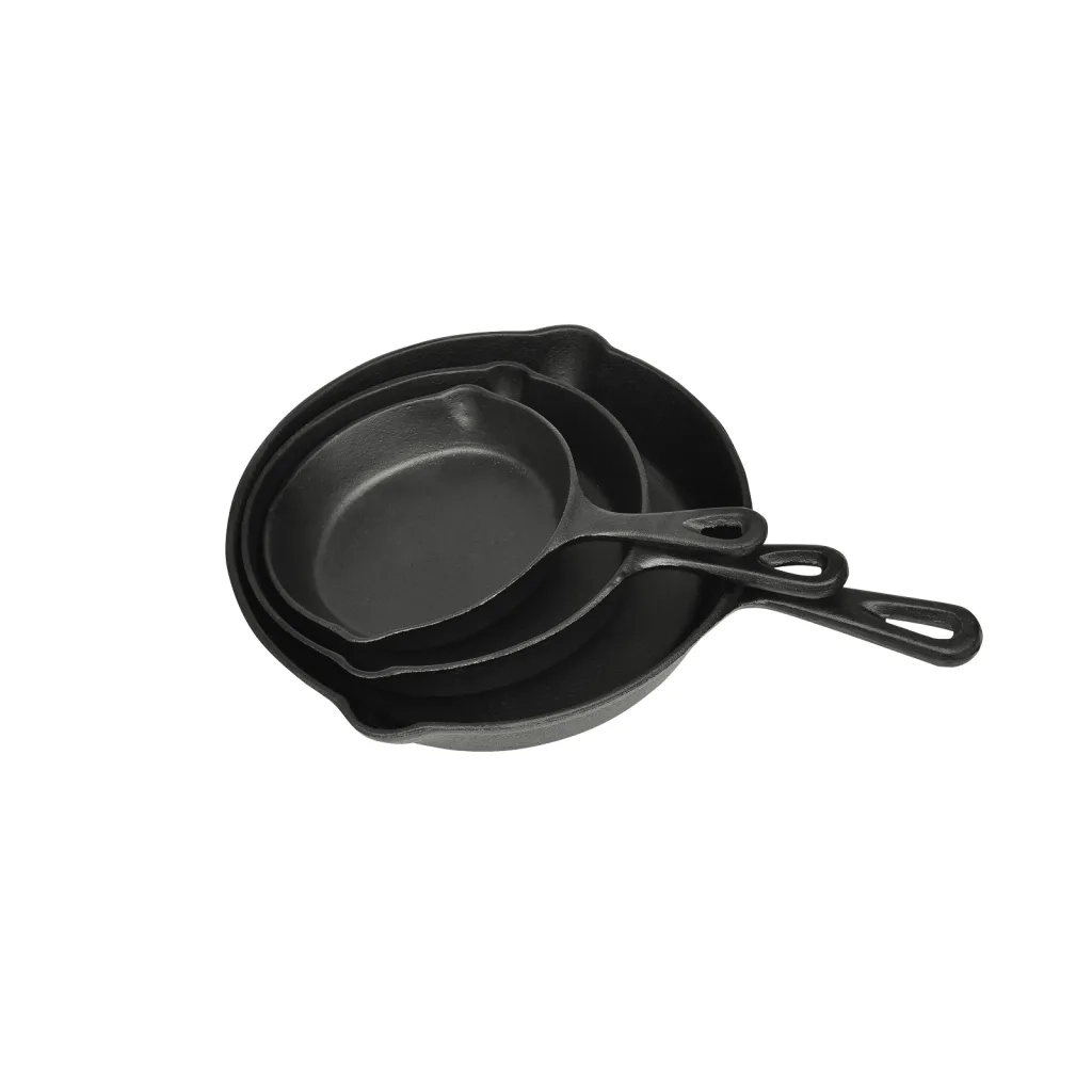 Set 3 Padelle in Ghisa Bistecchiere per Barbecue 50122