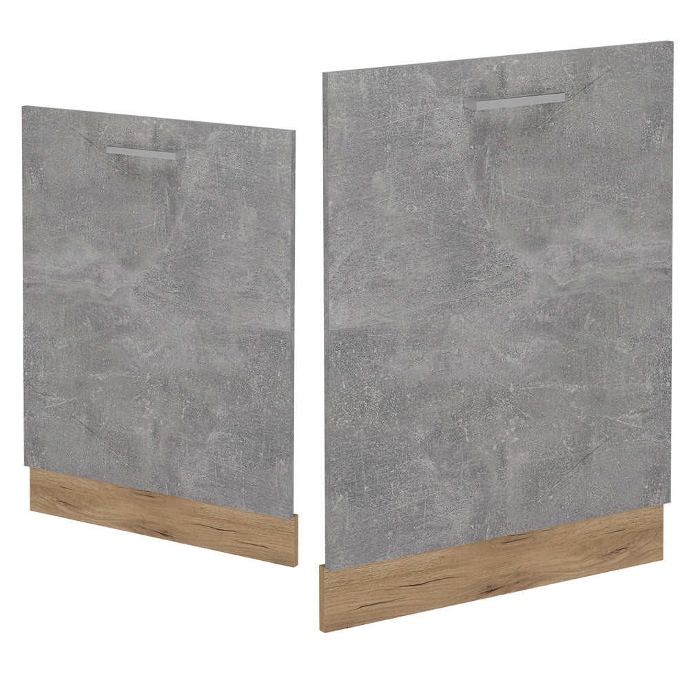 Pannello frontale della lavastoviglie R-Line Calcestruzzo/Rovere dorato 60 cm, PL Marmo Vicco