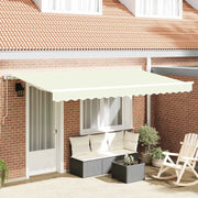 Tenda Retrattile Crema 350 x 200 cm Tessuto 3329629