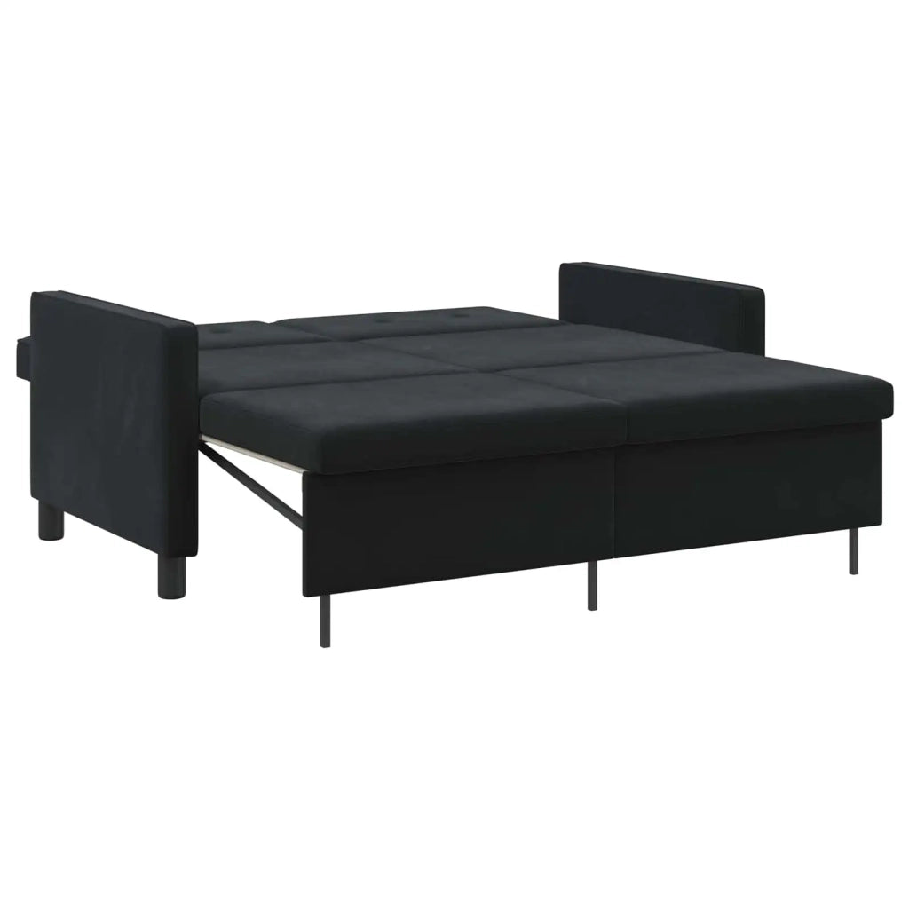 Divano letto Nero Tessuto 42033358