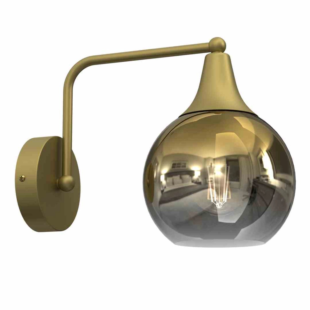 Applique Milagro Gold MLP8399 E27 ottone vetro interno