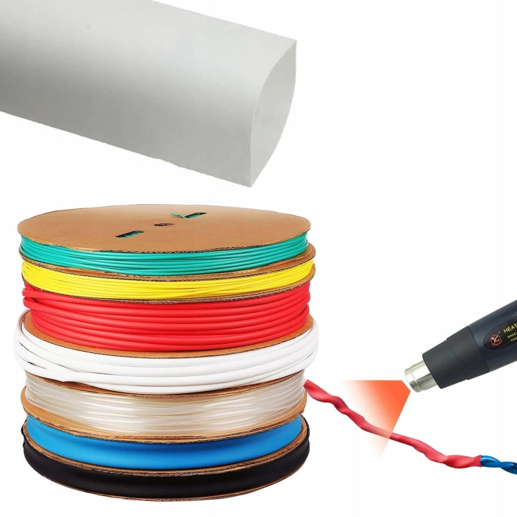 Tubo Termorestringente Bianco 35mm 1m – Flessibile e Autoestinguente
