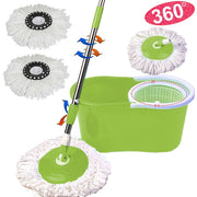 Trade Shop - Rotating Mop Roto Mop Mocio Rotante In Microfibra Con Secchio Strizzatore 360° -