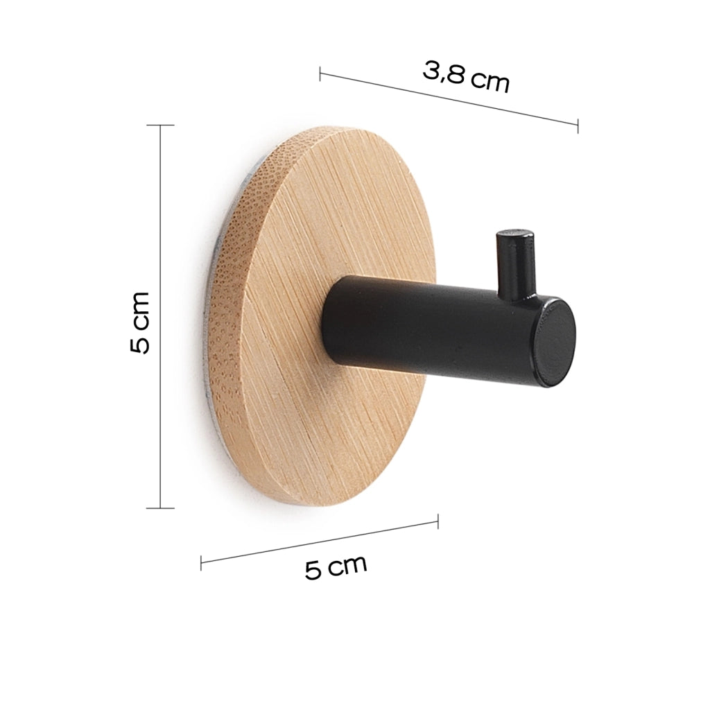 APPENDIABITI TONDO JUNCOS D.5X4CM BAMBU/NERO