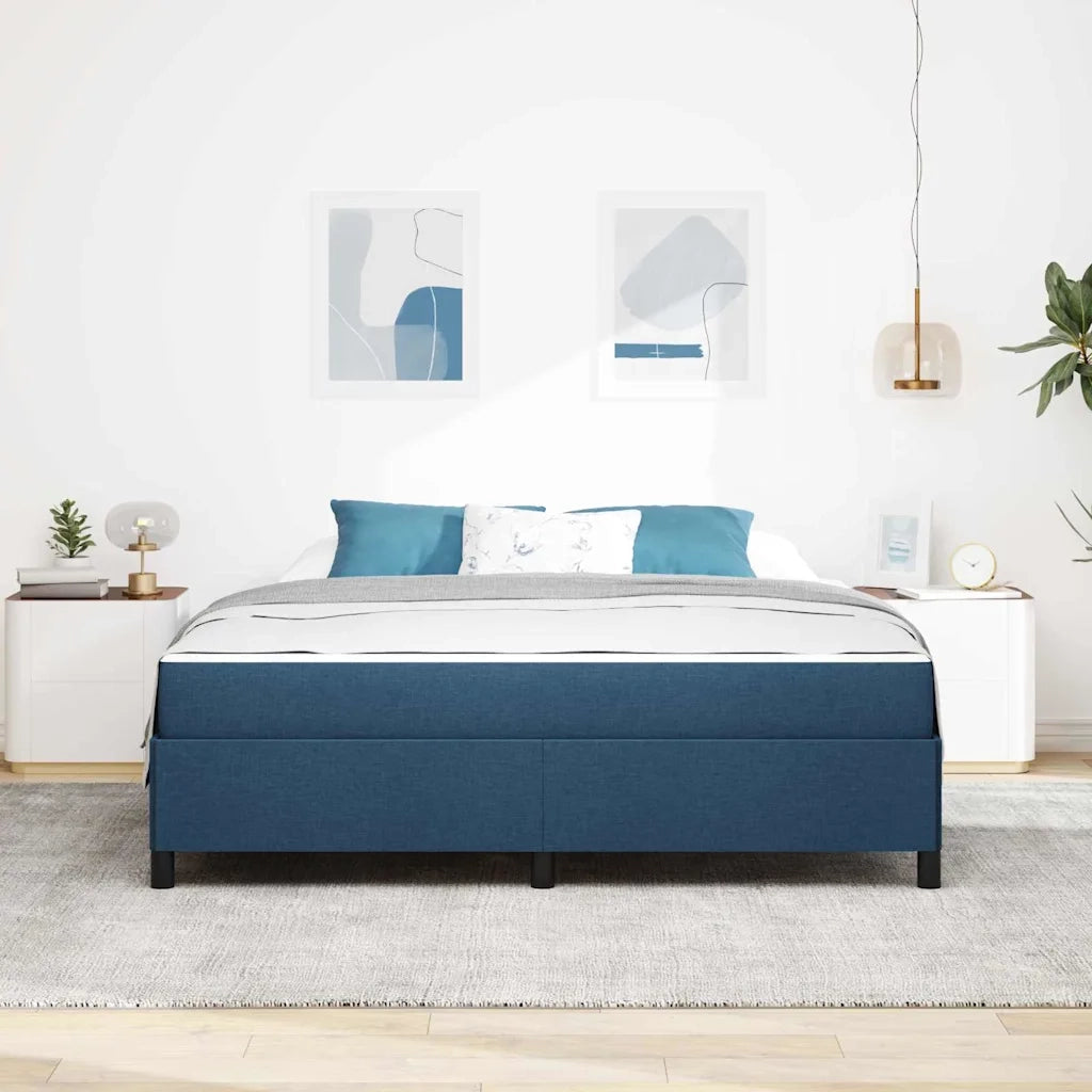 Letto a molle Blu 180 x 200 cm Tessuto 3398884