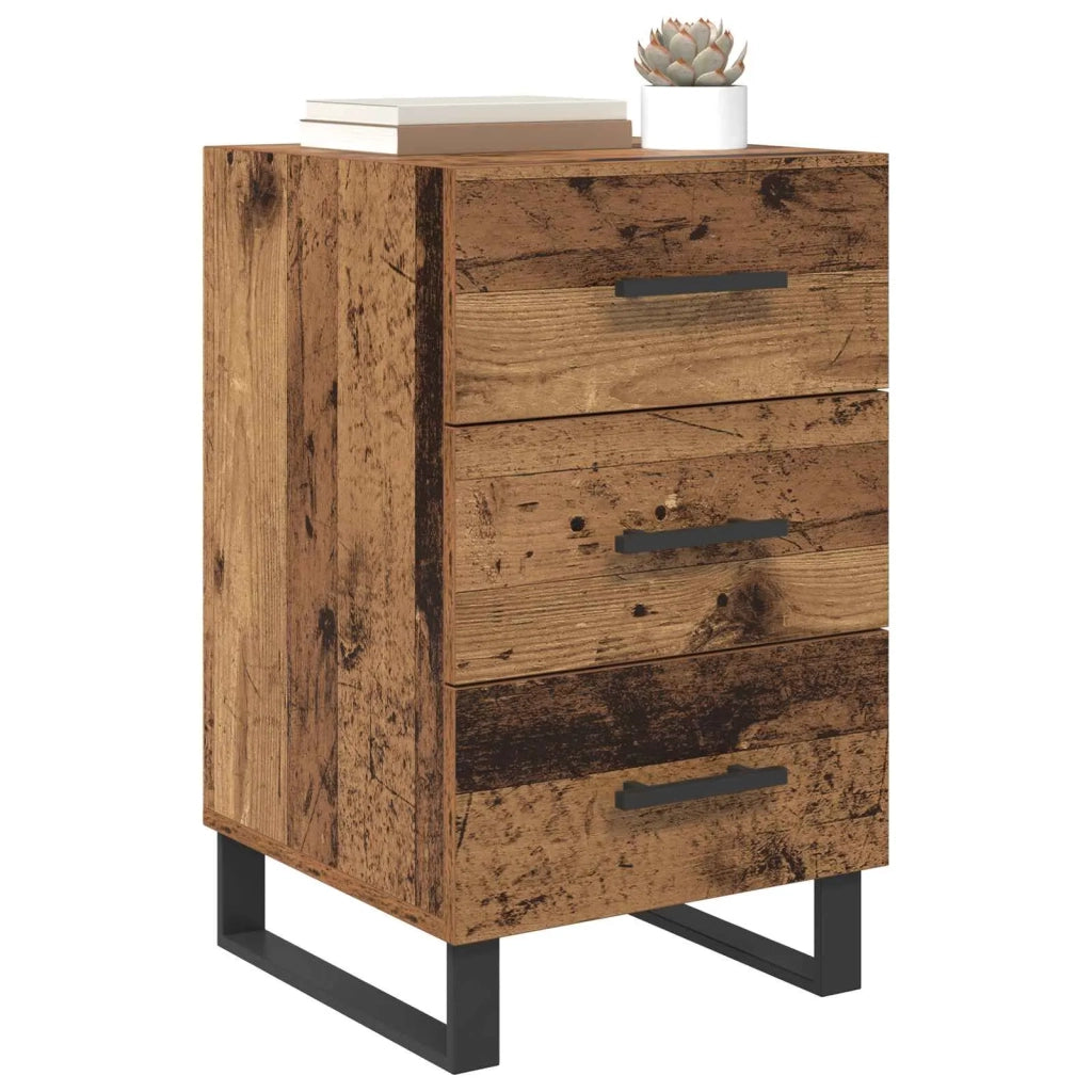 Armadio da Notte con cassetto Legno vecchio 40 x 40 x 66 cm 882143
