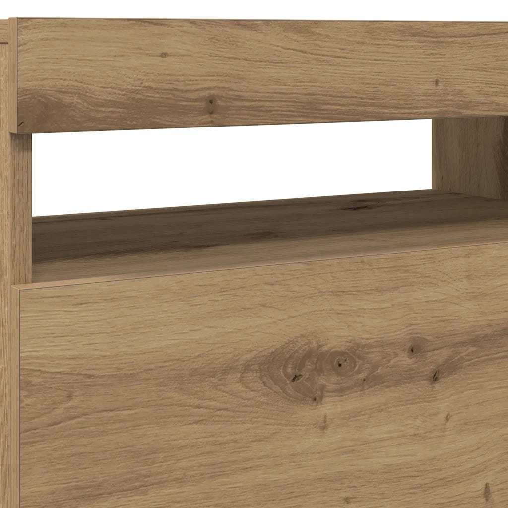Mobili Porta TV con LED 2 pz | Armadietto TV | Mobile Porta TV Artigianale in Legno Multistrato