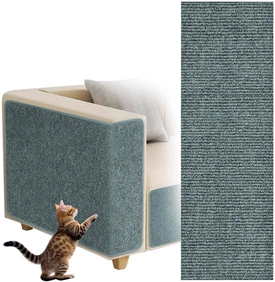 Matrice autoadesiva per gatti, 40×200cm, taglia e copri, protezione contro graffi per divani (grigio chiaro, 40×200cm)