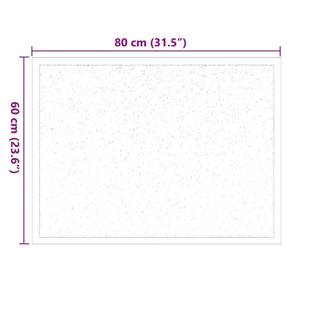 Tappetino Nero 60 x 40 x 1.2 cm Tessuto Teddy 42013438