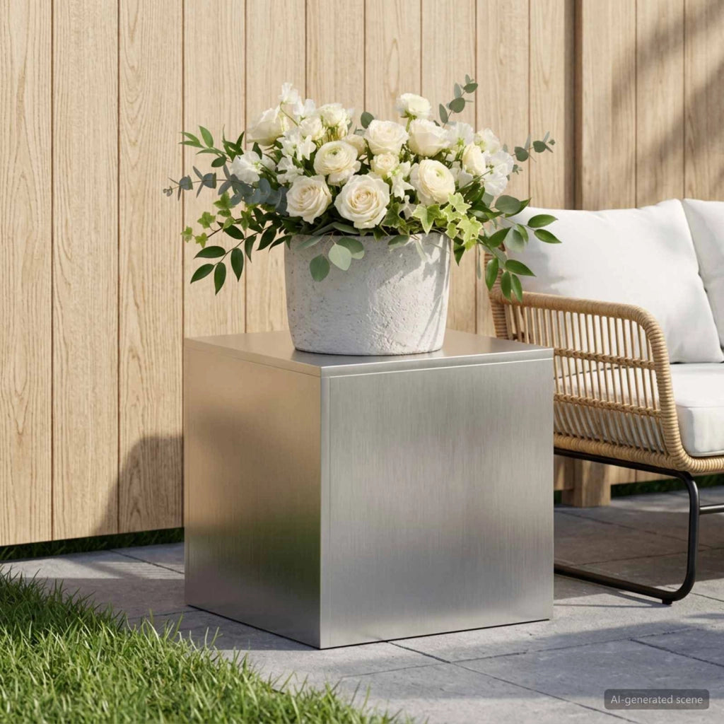 Supporto per piante Argento 40 x 40 x 40 cm Acciaio 8012524