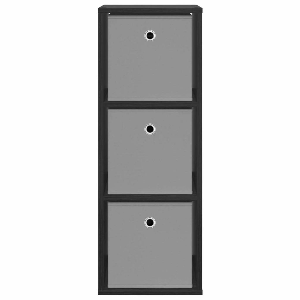 Credenza con cassetto Rovere Nero 30,5 x 27 x 84,5 cm 8000557
