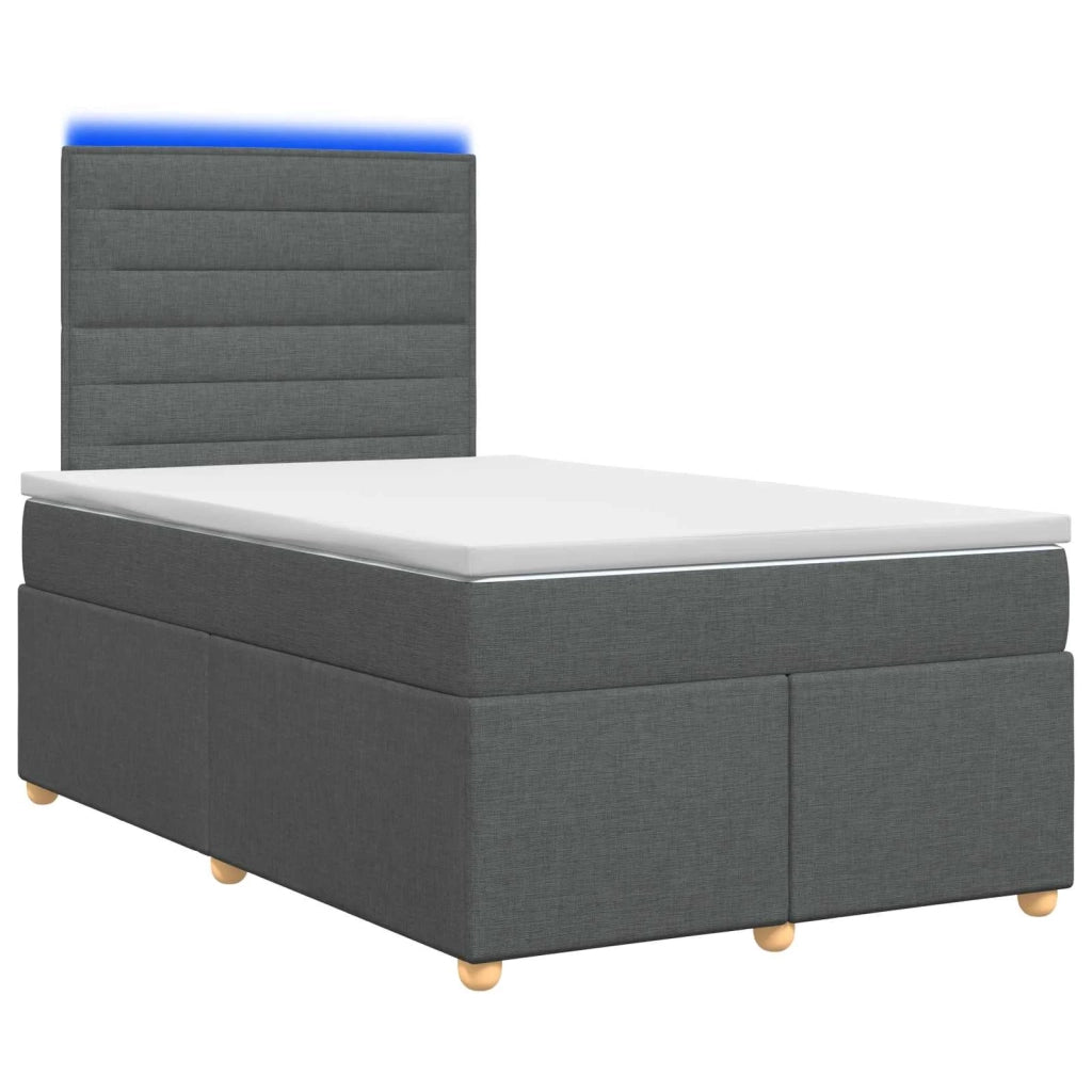 Letto box spring con materasso Grigio Scuro 120 x 200 cm 3455316