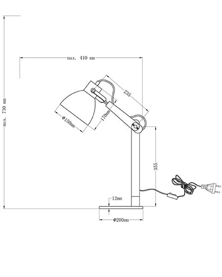Lampada da Tavolo Sveva in Metallo e Legno Bianco/Frassino, Attacco E27, Design Elegante, Ideale per Illuminazione d'Interni, 230V, Classe II