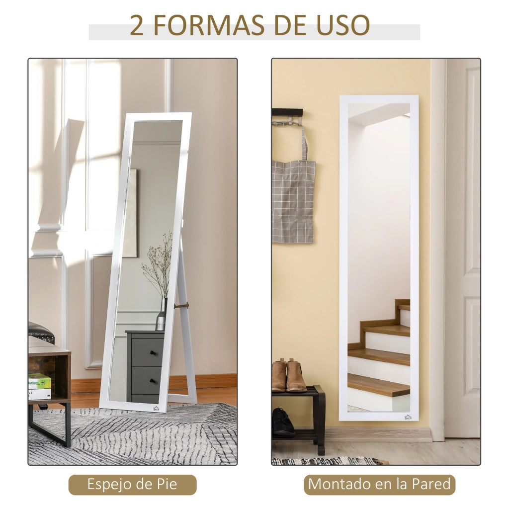 Specchio da Parete a Pieno ¨C Minimal ¨C Bianco 37x37x154 cm