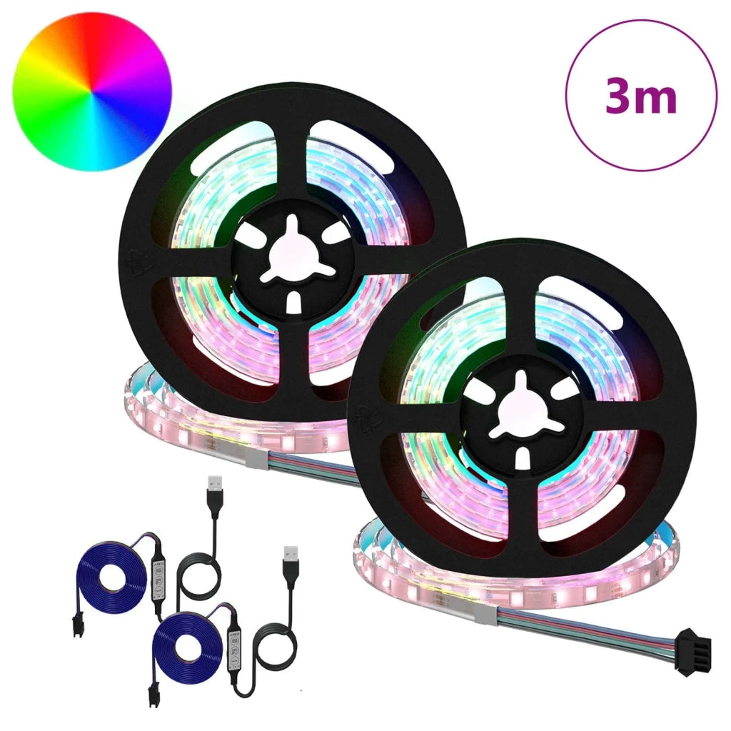 Striscia LED 2 pcs Nero e trasparente 750 mm Rame e plastica 3429114