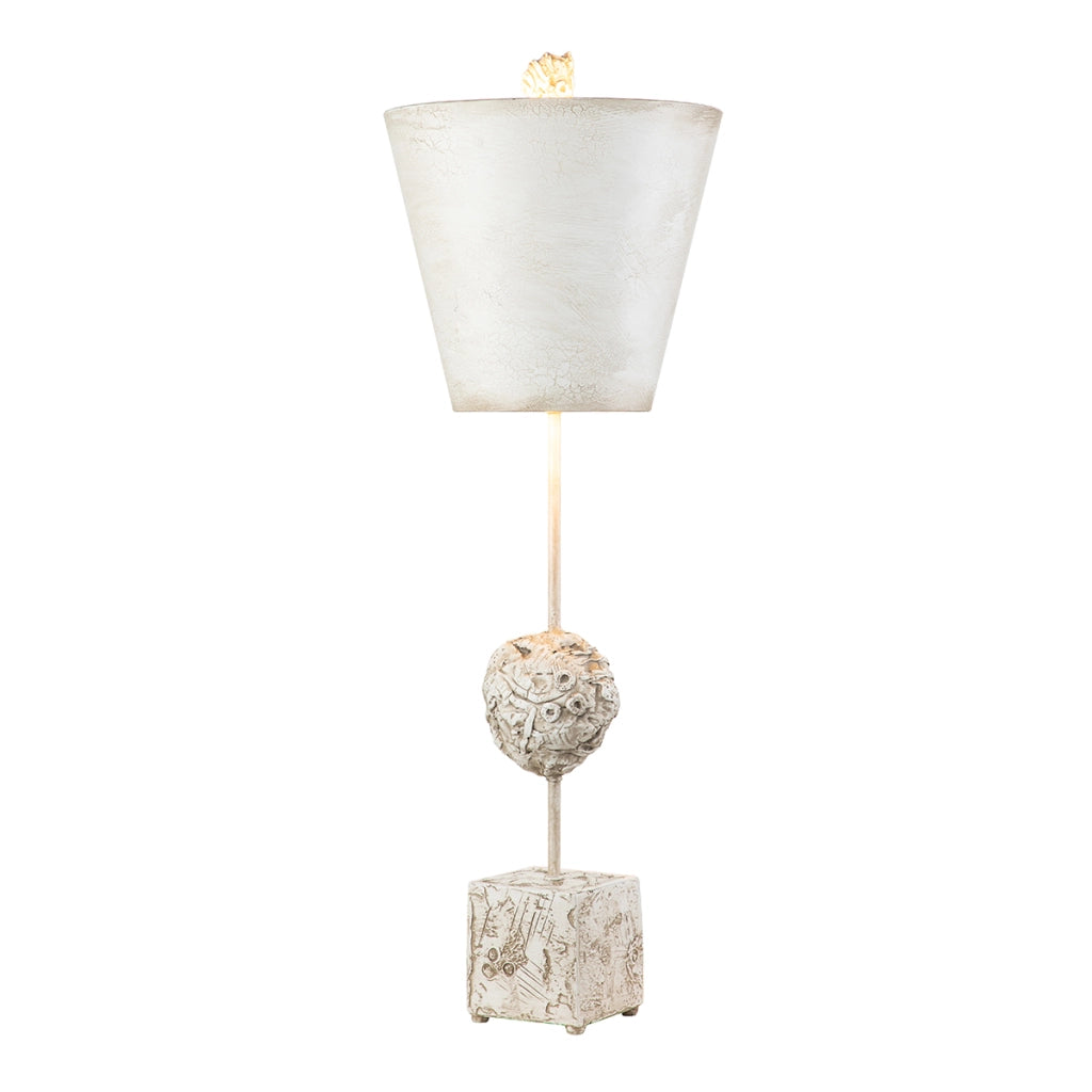 Lampada da tavolo Art Déco Petra bianca E27 Flambeau