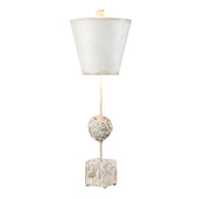 Lampada da tavolo Art Déco Petra bianca E27 Flambeau