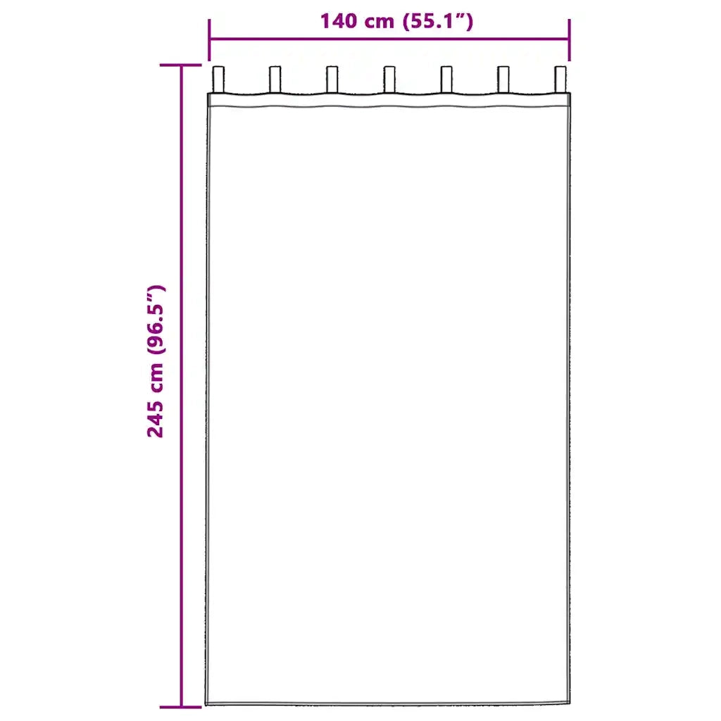 Tende Oscuranti | Tende Blackout con Anelli 2 pz Grigio chiaro 245 x 140 cm
