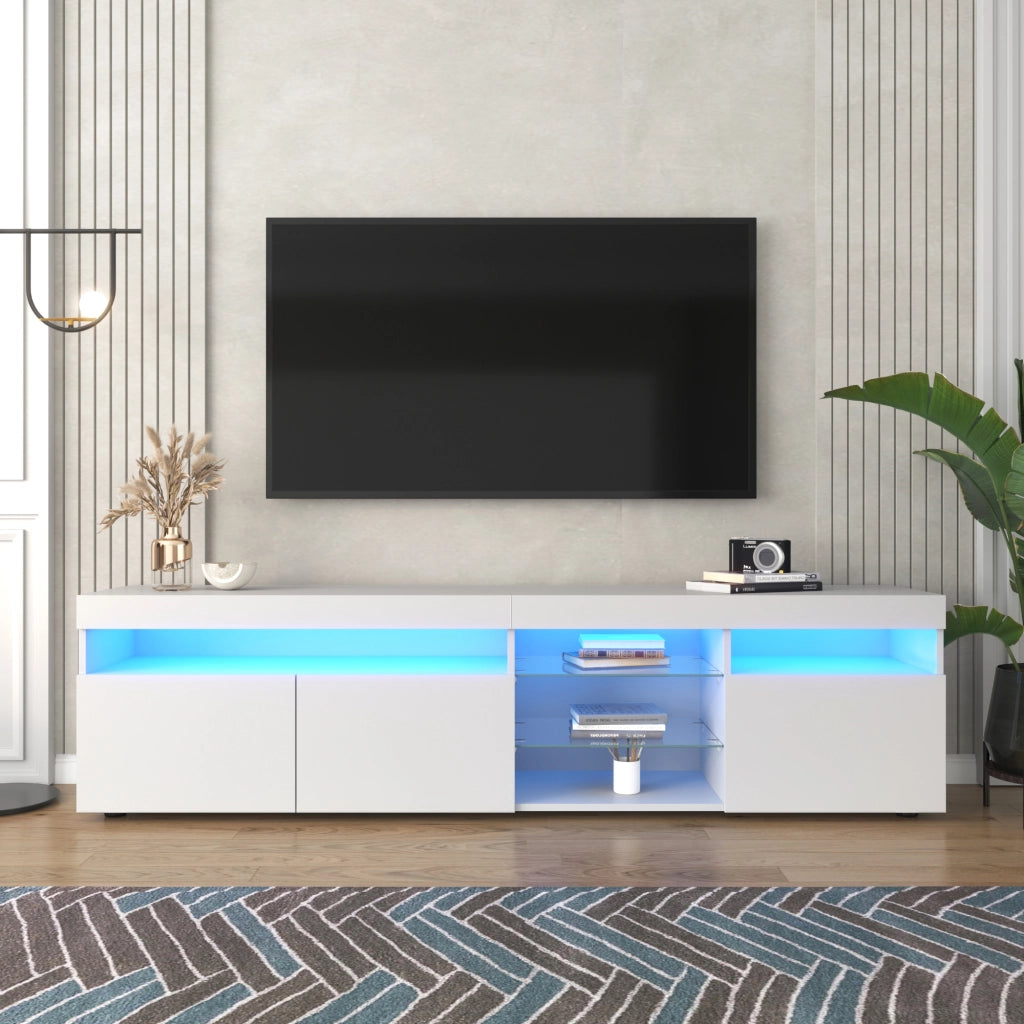 Mobile TV con LED ¨C MINIMAL ¨C Bianco, 180cm