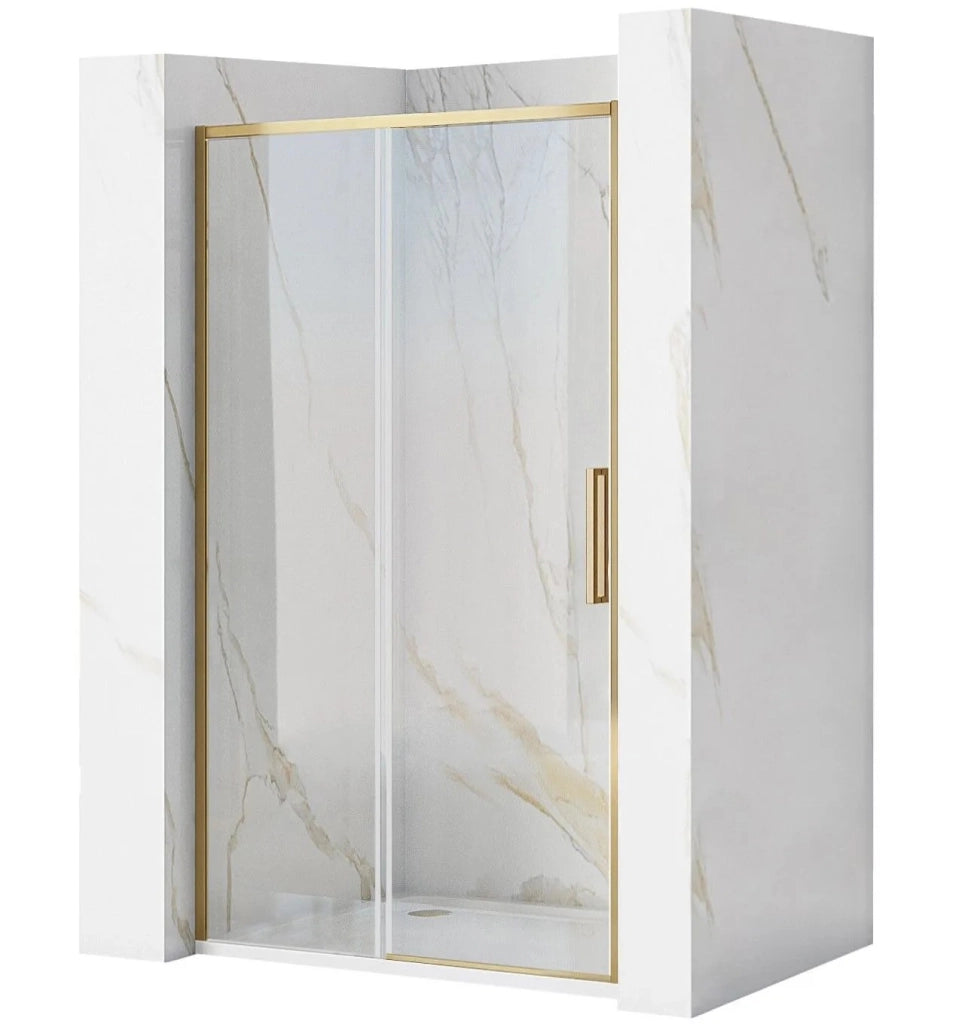 Porta Doccia Rea Rapid Slide 140 Gold Brush