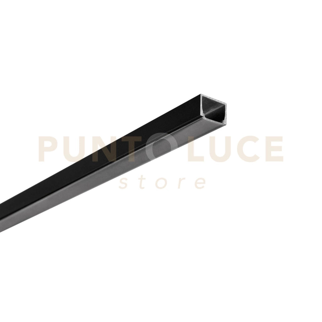 PROFILO LINEA NERO E FUME' CON TAPPI E STAFFETTE INCLUSI 200X2X1,4CM
