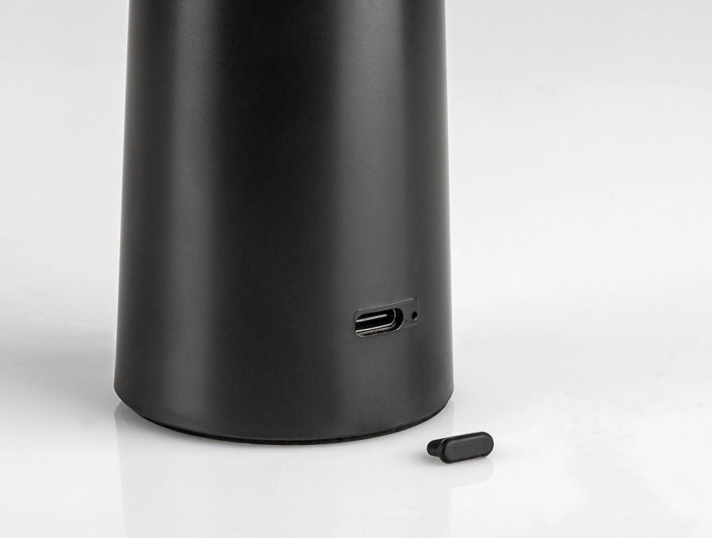 Lampada tavolo LED nera USB-C CCT Polperro Rabalux