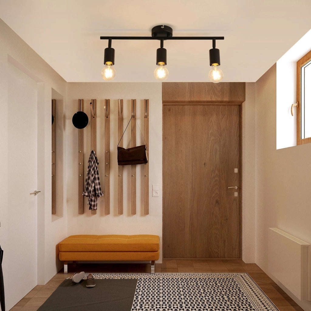 ZMH Faretto da soffitto neri E27 orientabili 350° vintage per camera letto