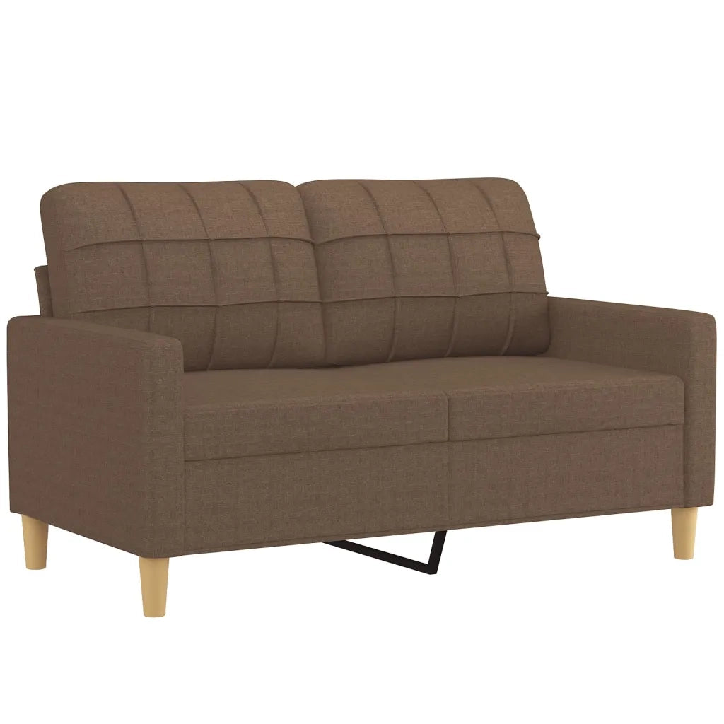 Set di Divani 3 pz con Cuscini Marrone in Tessuto 3201285