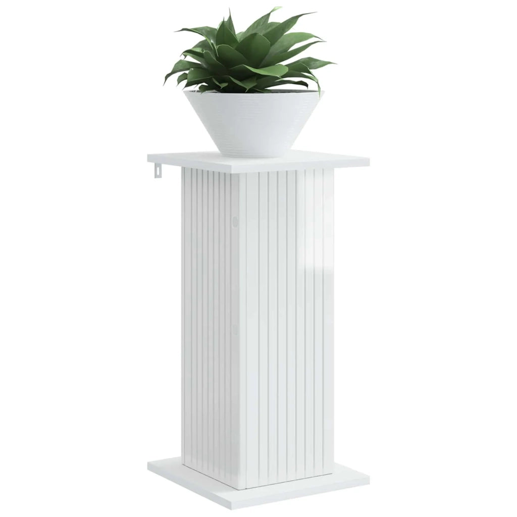 Supporto per piante Bianco Lucido 30,5 x 30 x 60,5 cm 899788