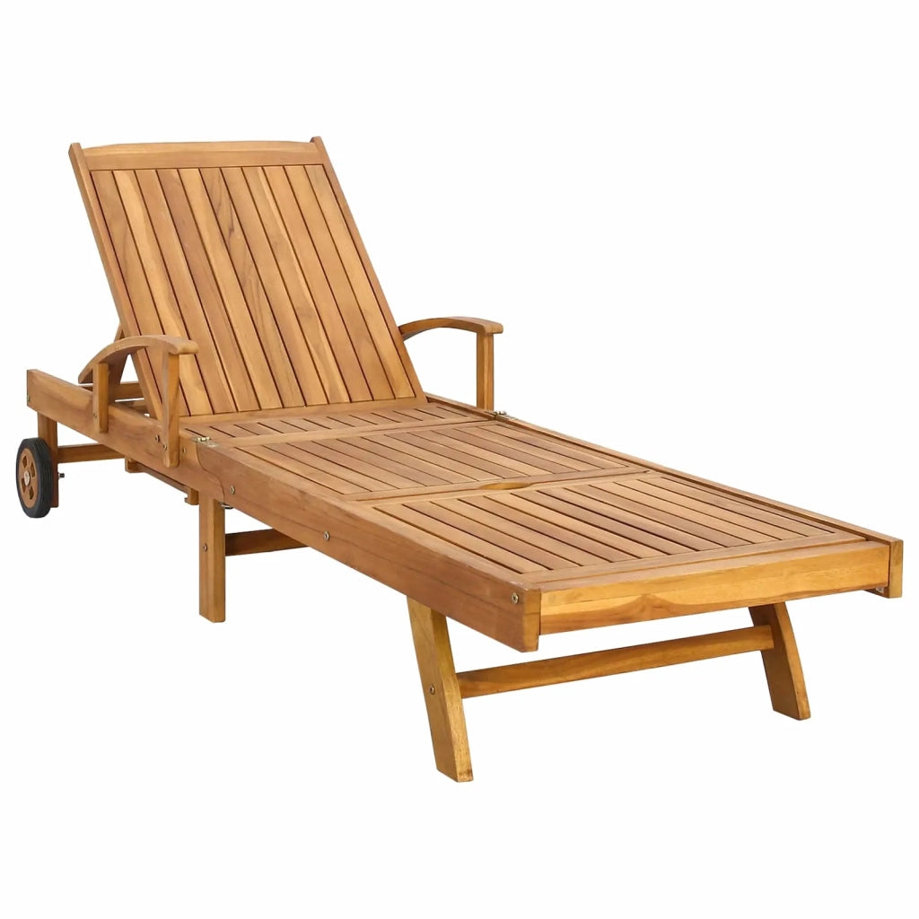 Lettino da sole 100% Poliestere Teak Solido 42032673