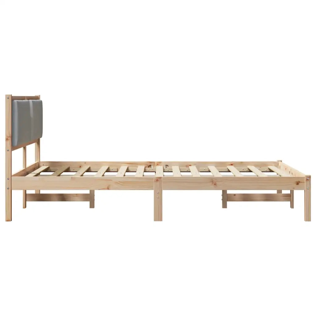 Struttura del letto Grigio chiaro 140 x 200 cm Pino massello 878114