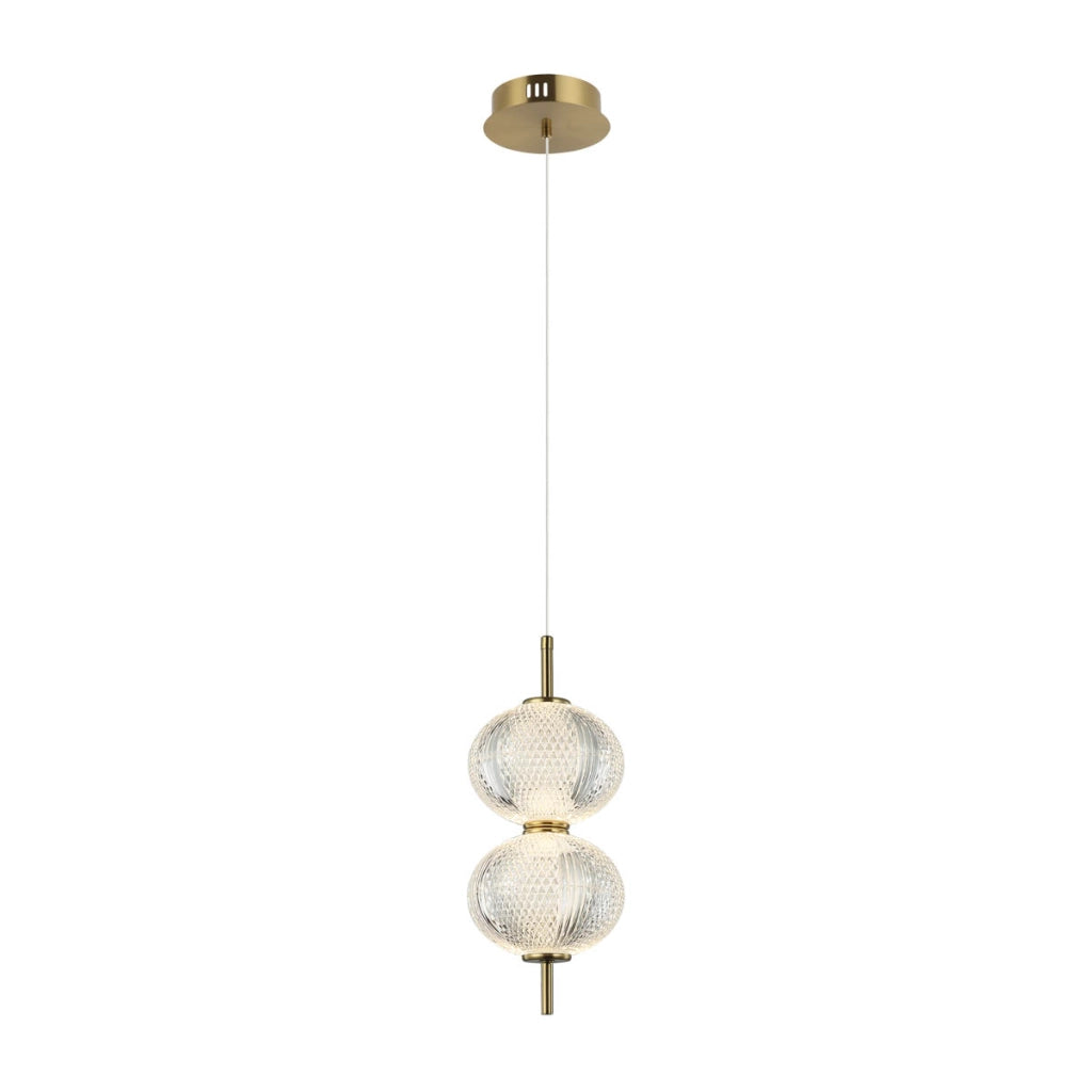 Lampada a sospensione Italux Lazie ottone LED 10W 3000K
