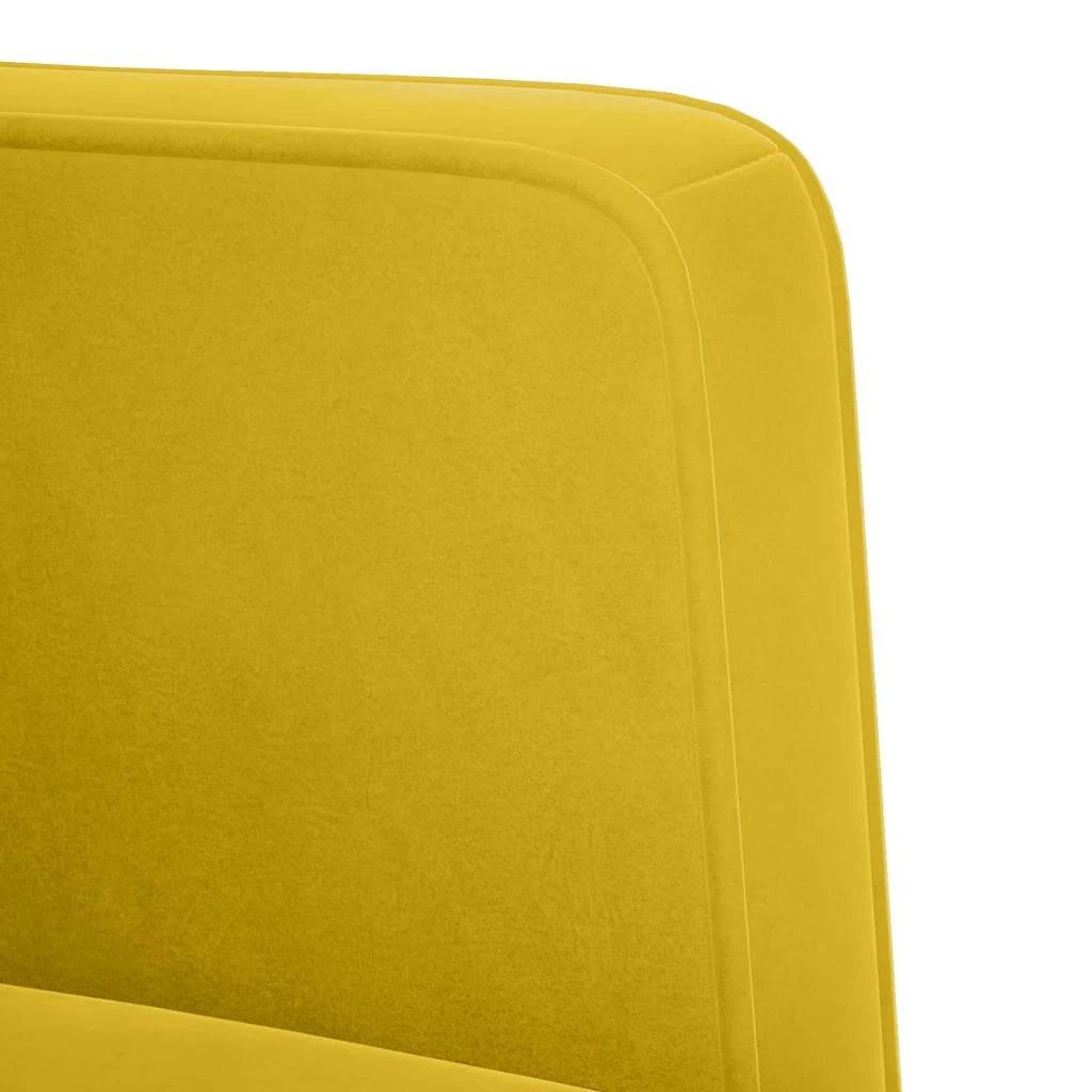 Divano Divanetto-Sofa Giallo 111 cm in Velluto