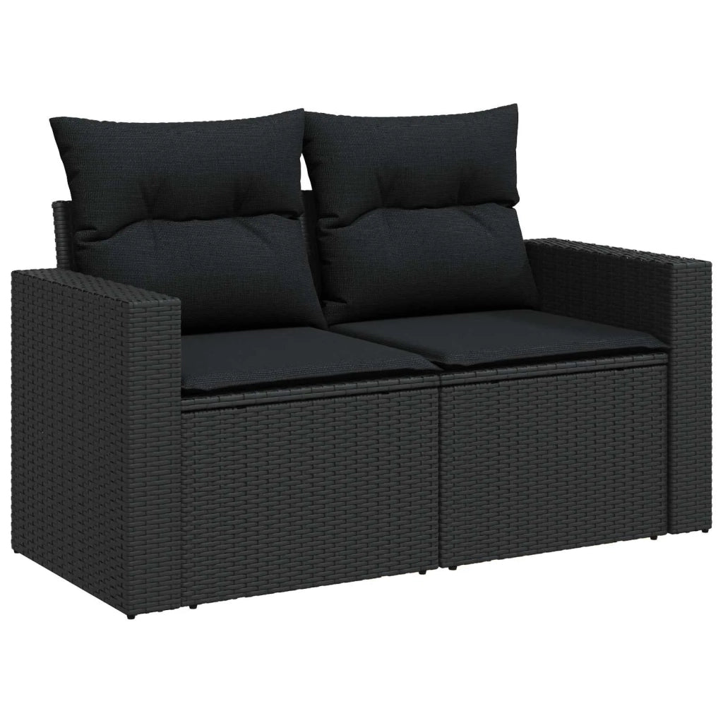 Set Divano da Giardino con cuscino 10 pcs Nero 3363529