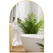 Specchio da parete con cornice in legno ¨C Minimal ¨C 60x90 cm oro