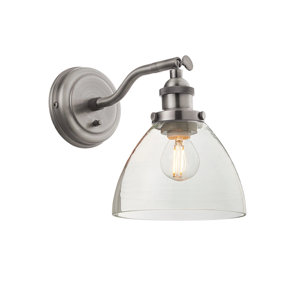 Applique retro regolabile con interruttore argento E14 Endon