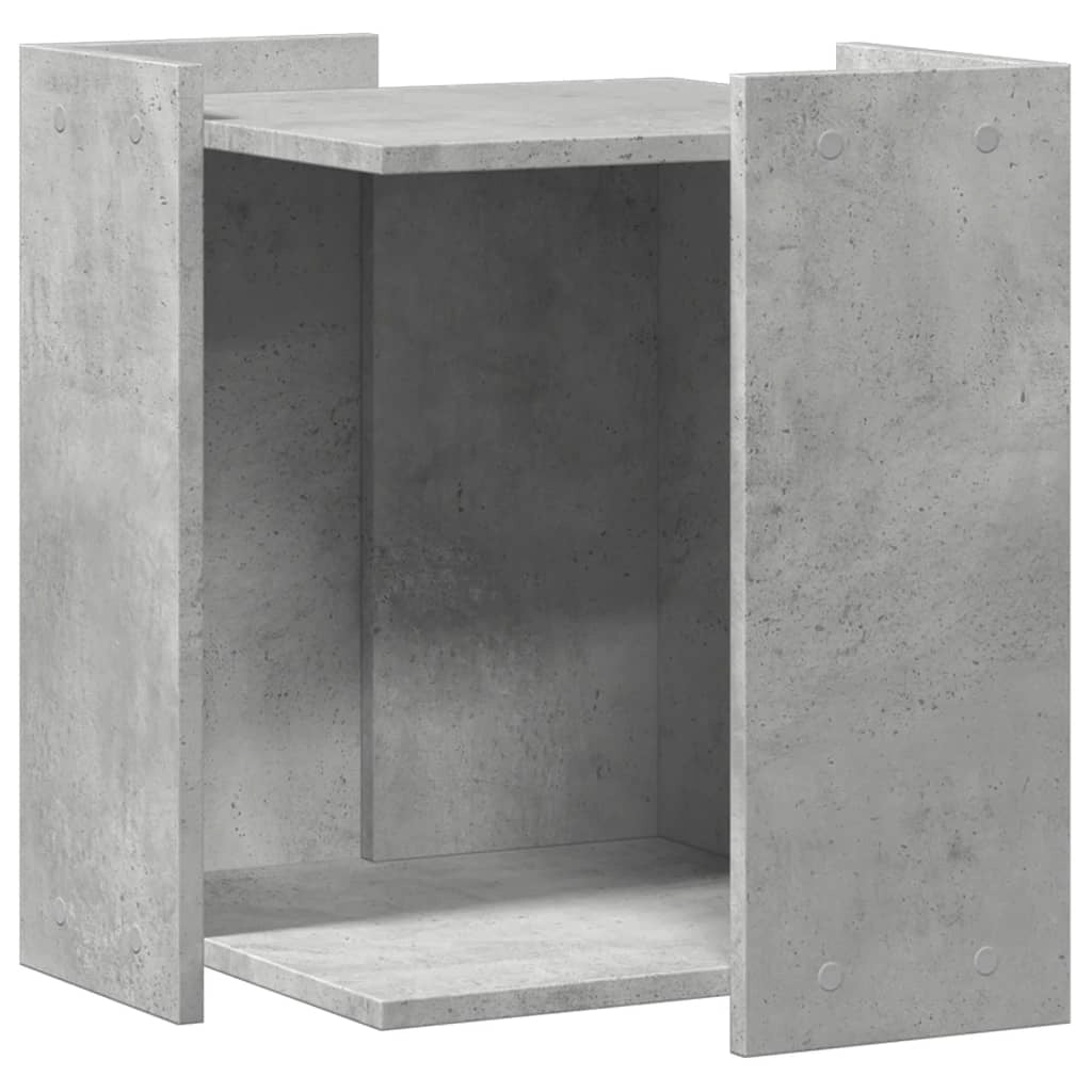 Mobiletto per lettiera per gatti in legno ingegnerizzato grigio 02_0043321