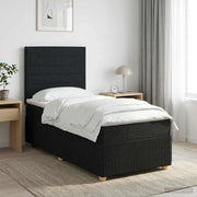Letto box spring con materasso Nero 90 x 200 cm Tessuto 3454300