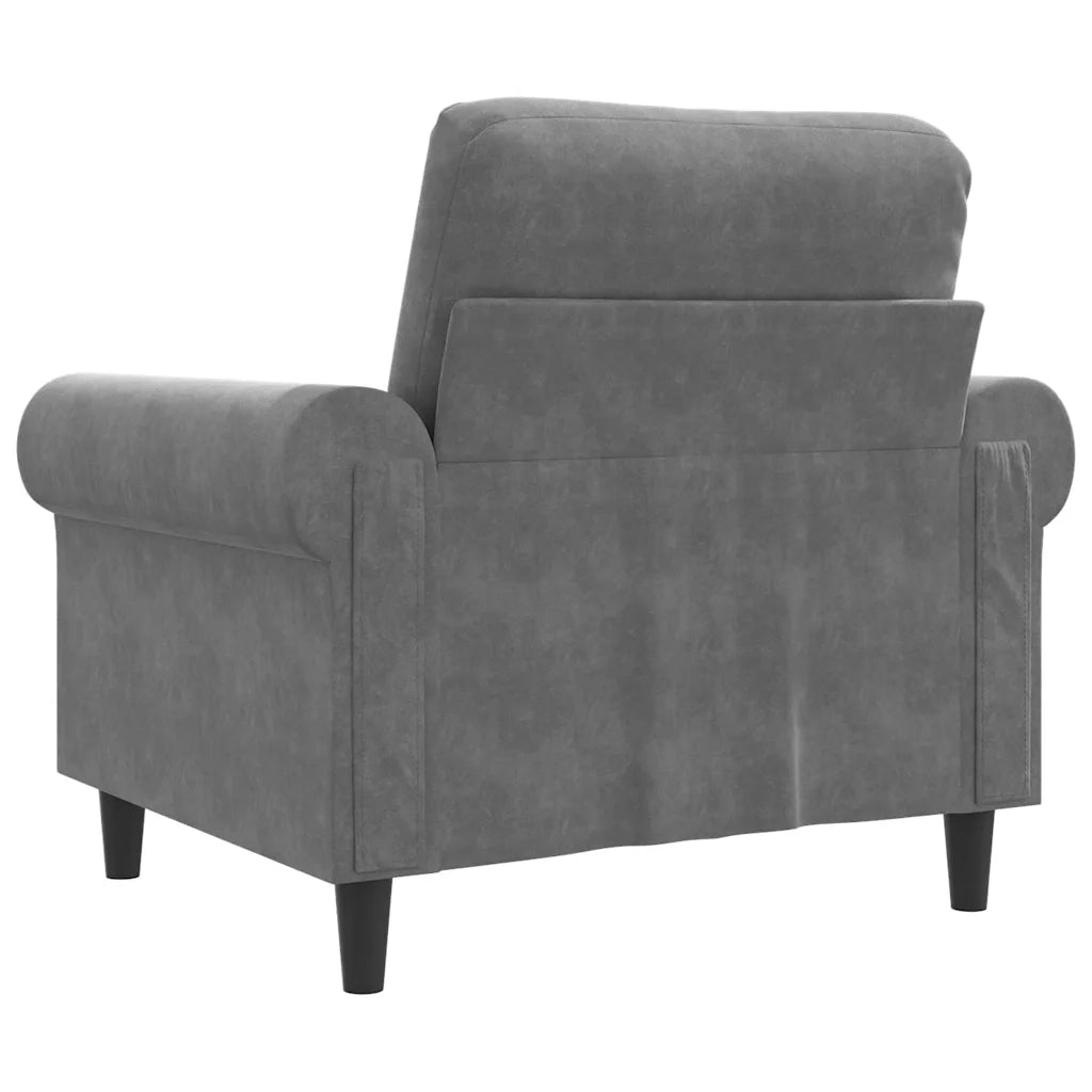 Poltrona | Sedia Relax Grigio Scuro 60 cm Velluto