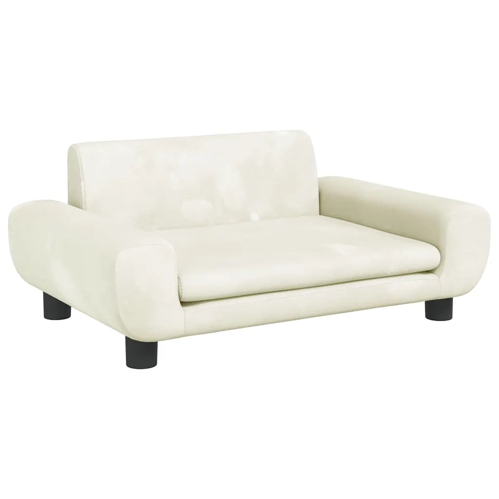 Lettino per Cani Crema 70x45x33 cm in Velluto 171994