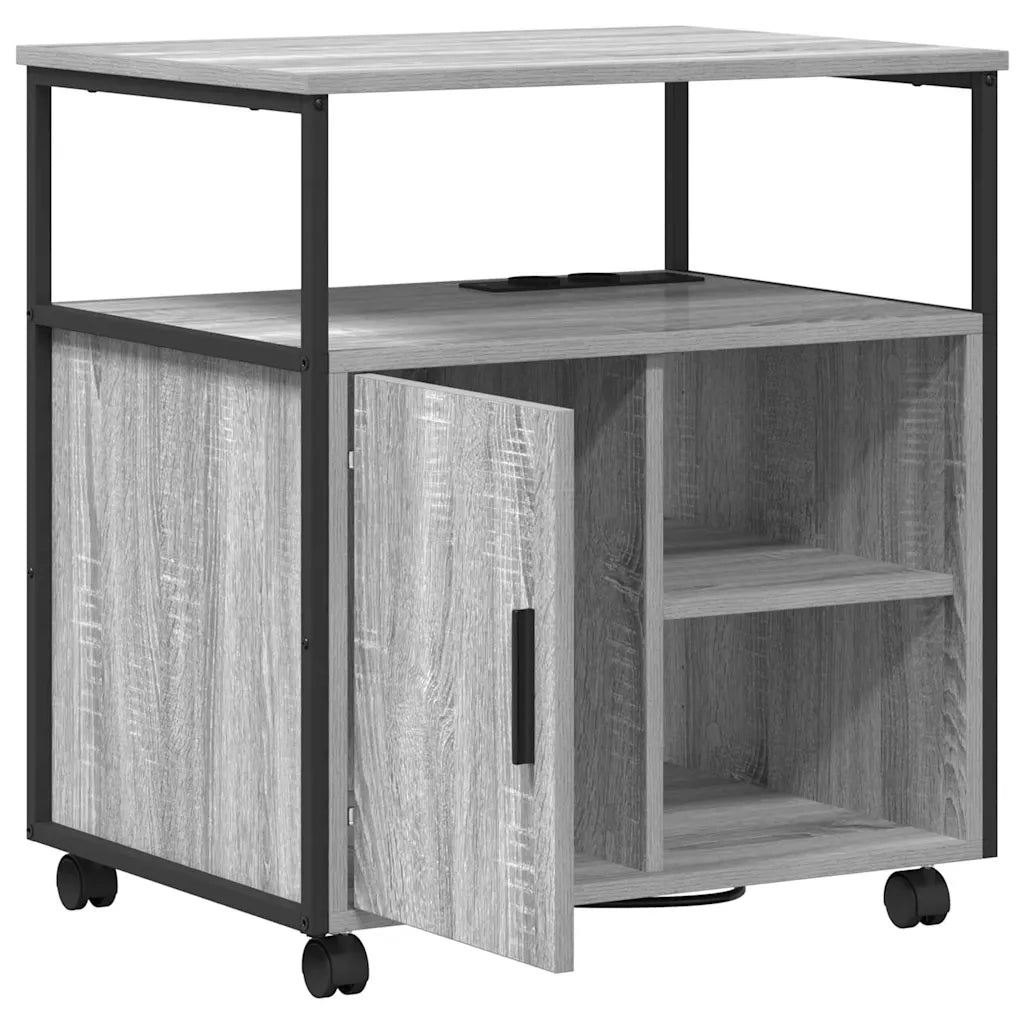 Cabina con Stazione di Ricarica Grigio Sonoma 61 x 46 x 67 cm 859833