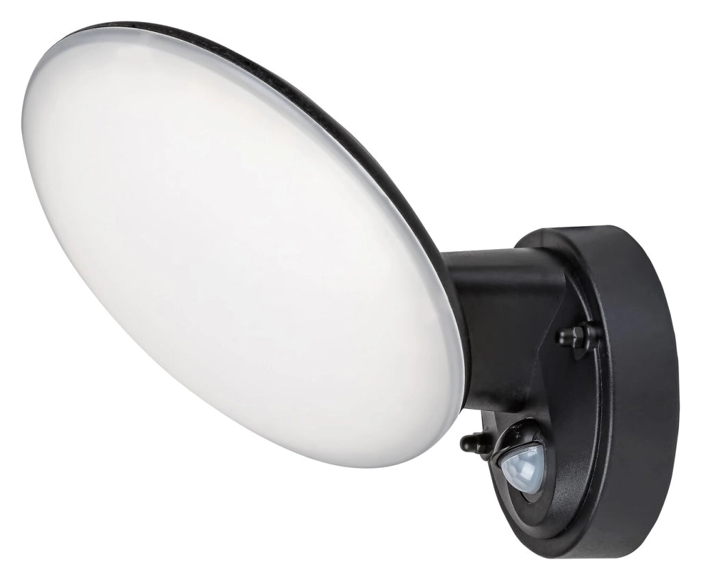 Applique esterna moderna con sensore LED 12W nera Varna