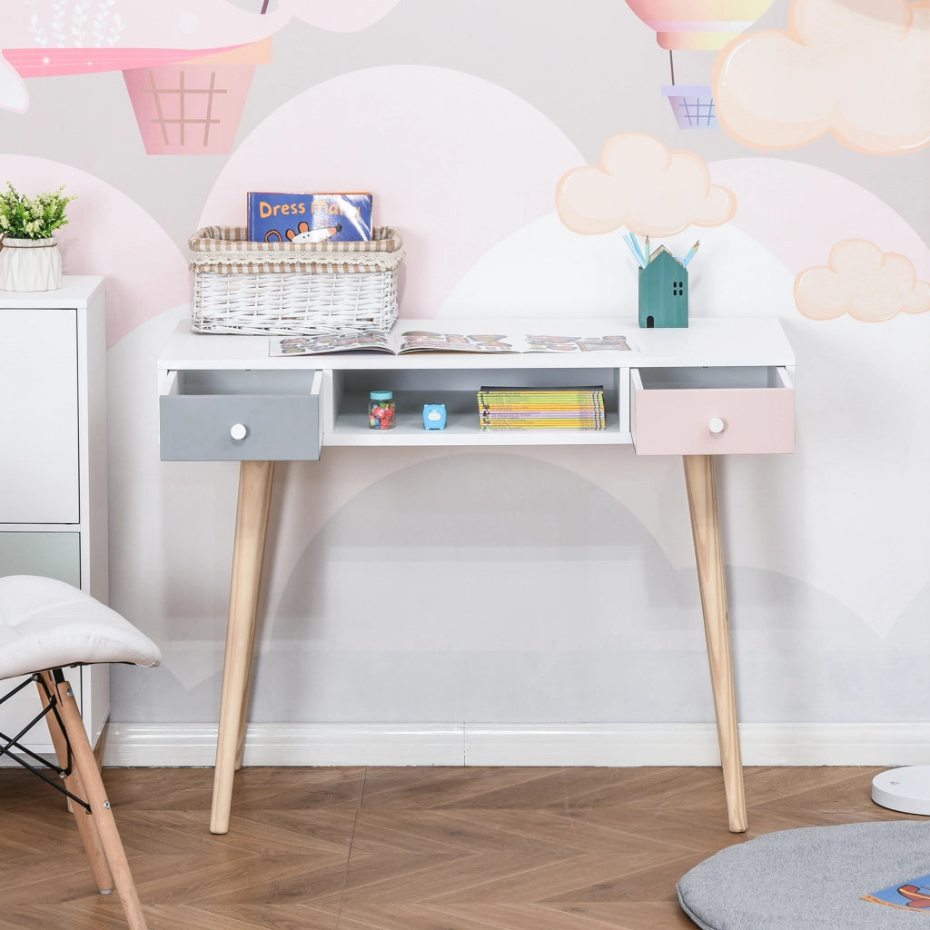 Scrivania per Bambini ¨C Minimal ¨C 100x48x76,5 cm Multicolor con 2 Cassetti