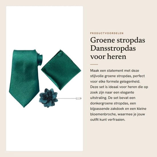 Stropdas formale con tasca - 1 pezzo - Materiale: poliestere - Larghezza: 8 cm - Lunghezza: 149 cm - Accessori per uomini