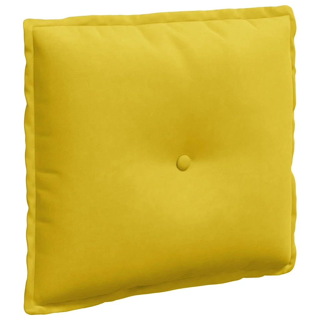 Cuscino per Schiena | Cuscino dorsale Giallo 50 x 45 cm Tessuto in Cords