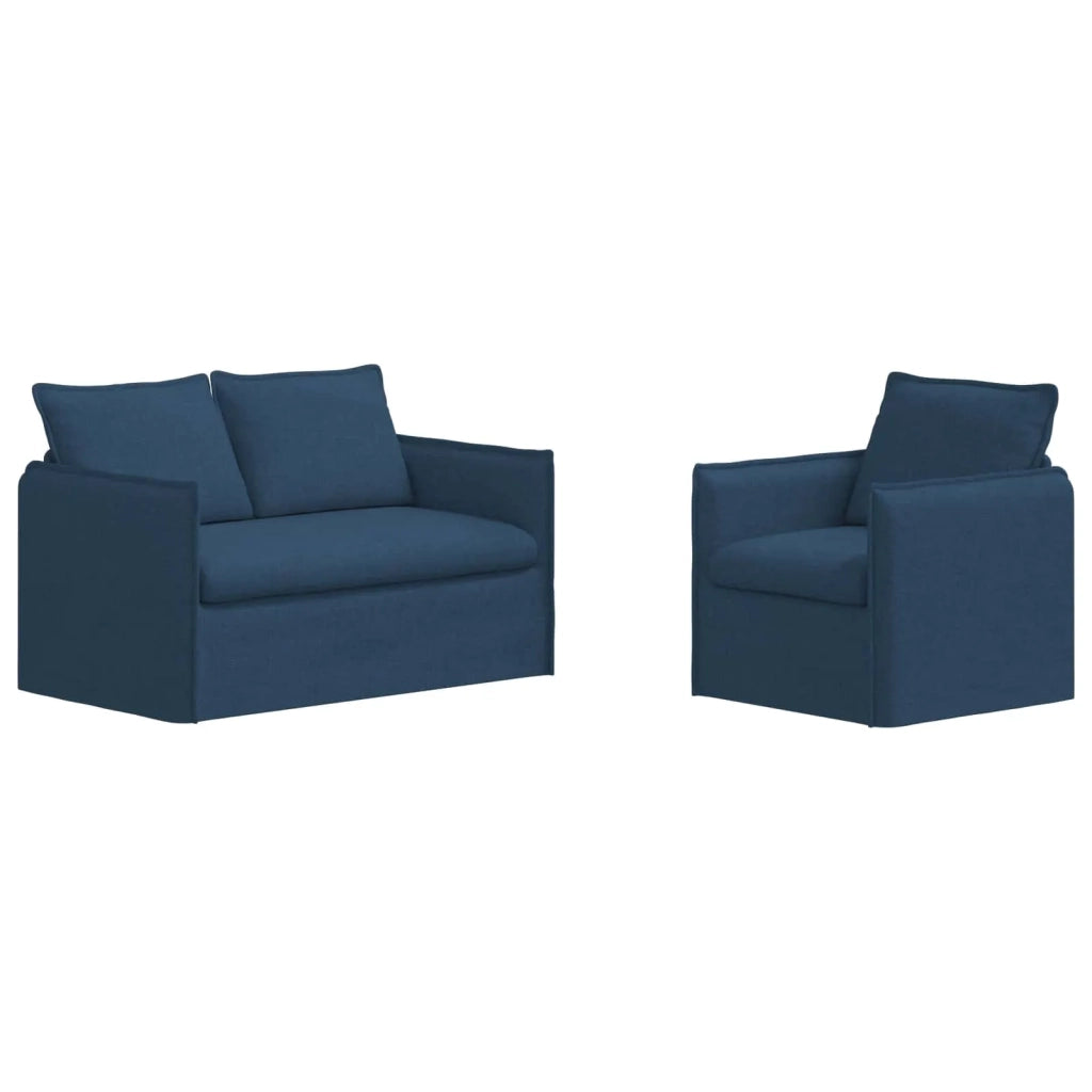 Set di divani 2 pcs Blu 136 x 82 x 85 cm Tessuto 3407529