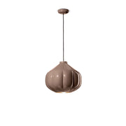 Lampadario Vintage Decò Afoxe&apos Ceramica Marrone Moka 1 Luce E27